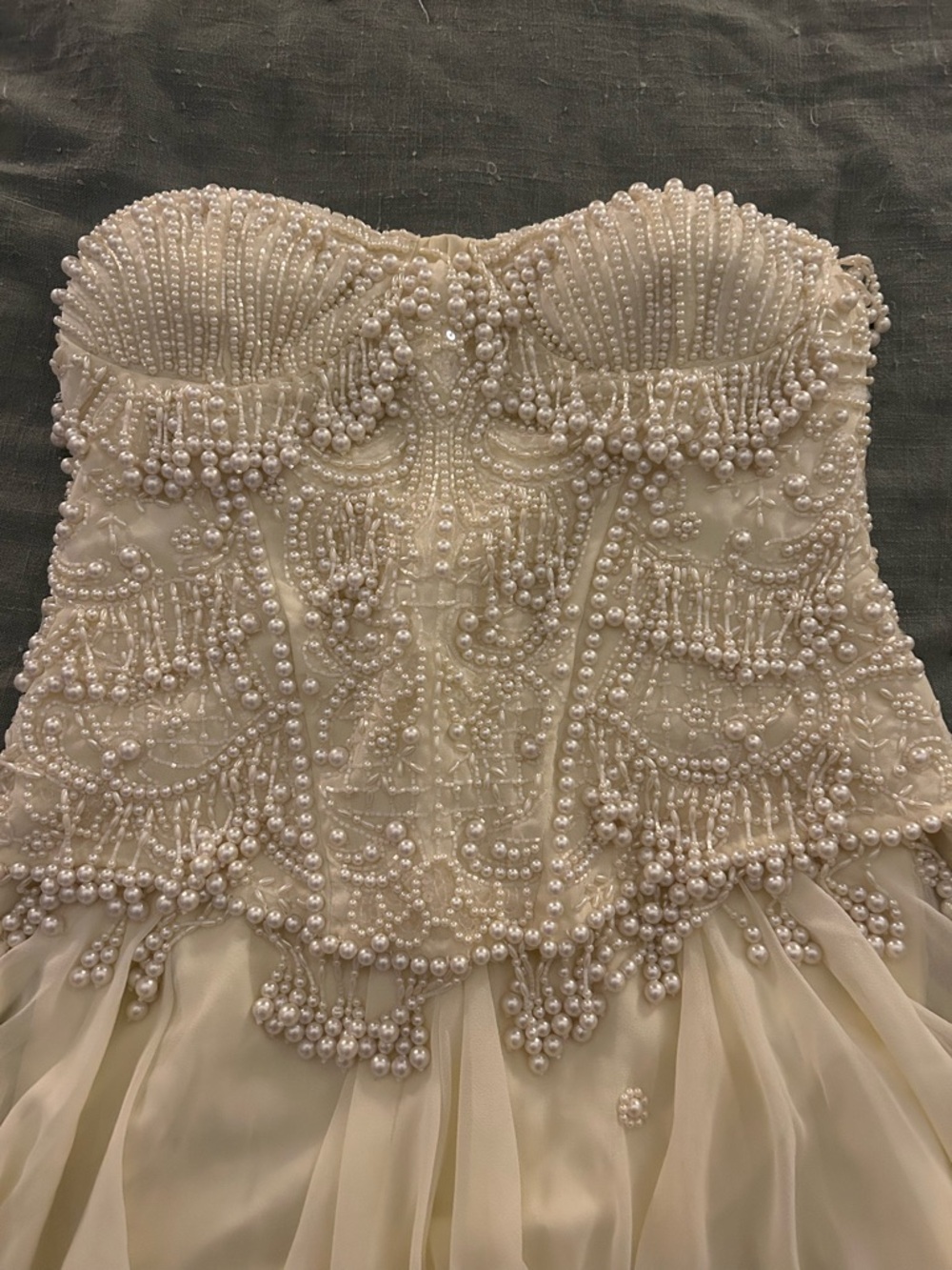 ASOS Ivory Beaded Strapless Mini Dress
Reception/Bachelorette/Bridal Dress - Picture 3 of 5